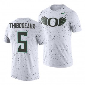 Kayvon Thibodeaux Oregon Ducks Disrupt Speckle Eggshell T-Shirt White Green